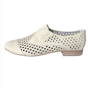 Franco Sarto Anderson Suede Leather Mesh Look Slip-On Derby Shoes women 6.5